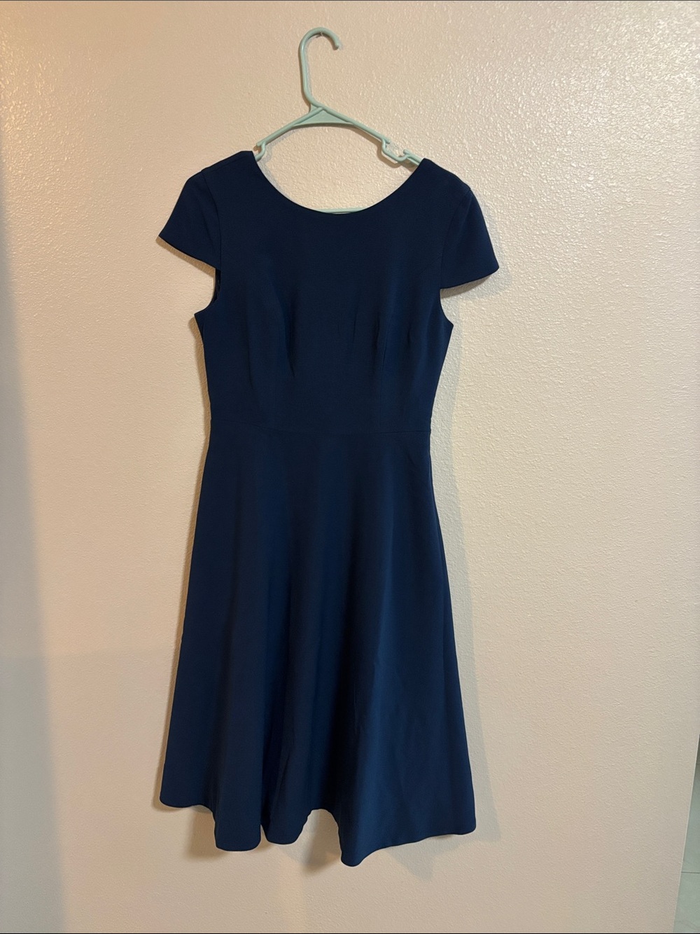 Dress the Population Navy Scoop Neck Fit-and-Flare Dress